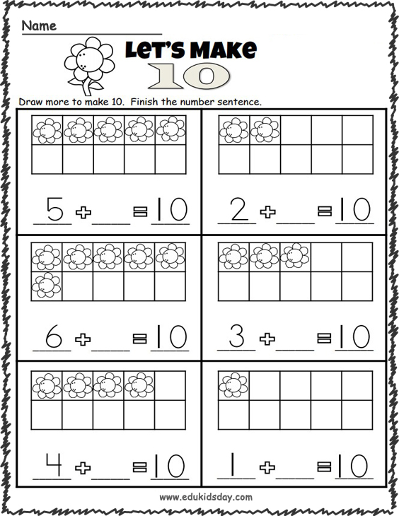 Addition Worksheets - Making 10