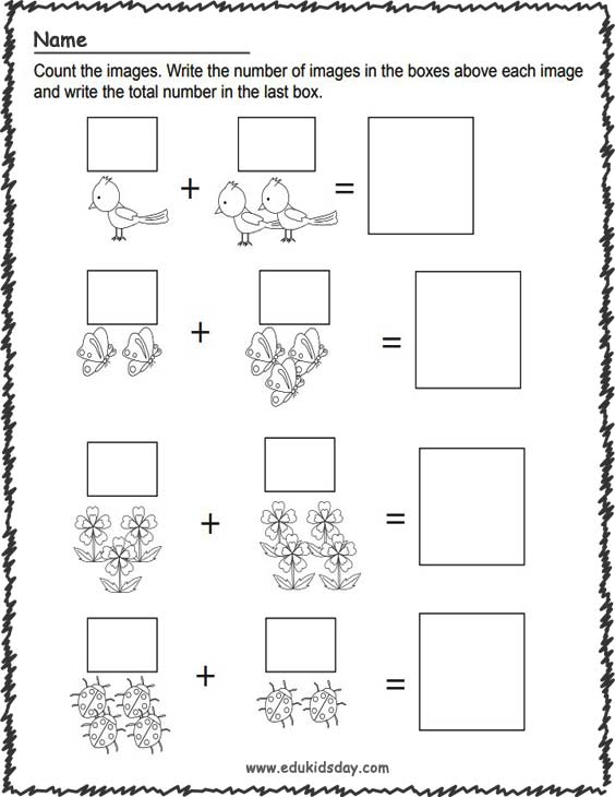 Printable Spring Addition Worksheets