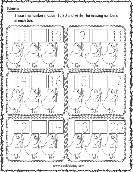 Printable Spring Number Worksheets