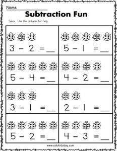 Free New Grade 1st Printable Worksheets Kindergarten - Edukidsday.com