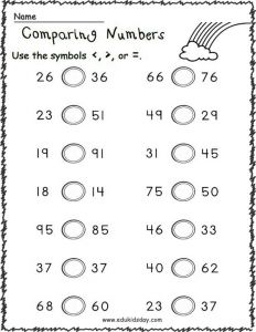 Free New Grade 1st Printable Worksheets Kindergarten - Edukidsday.com