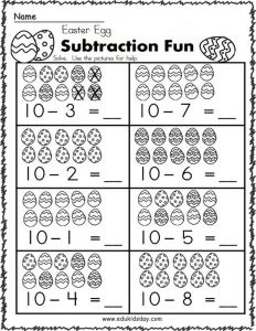 Free New Grade 1st Printable Worksheets Kindergarten - Edukidsday.com