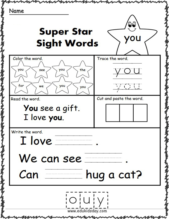 Free Sight Word Practice - You