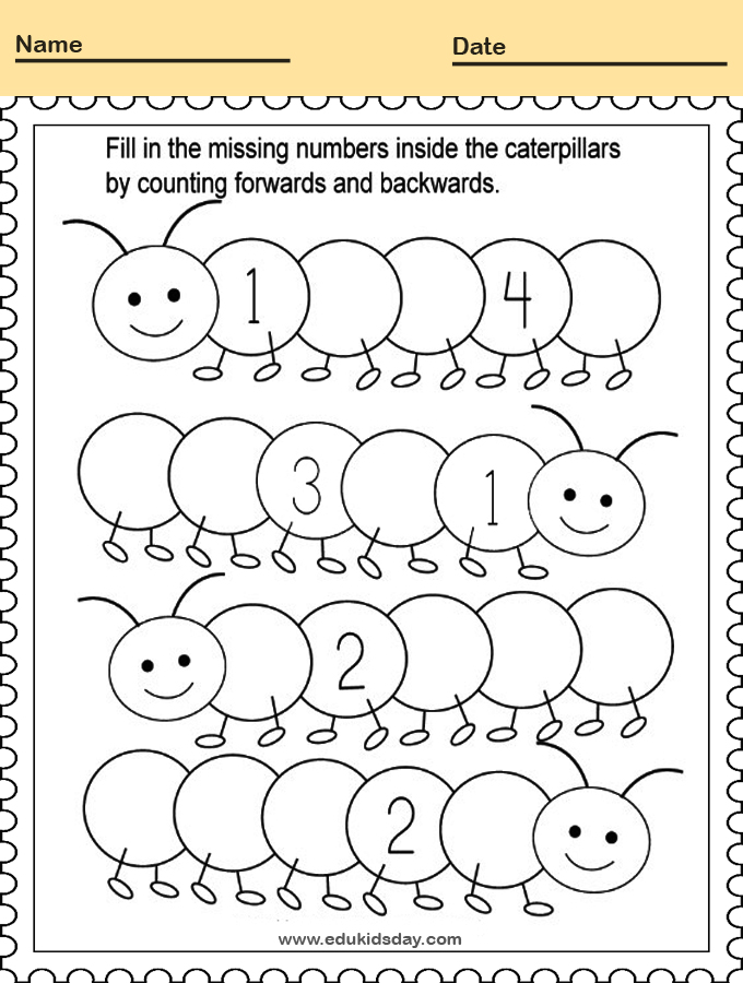 Counting Worksheet for Kindergarten Kids