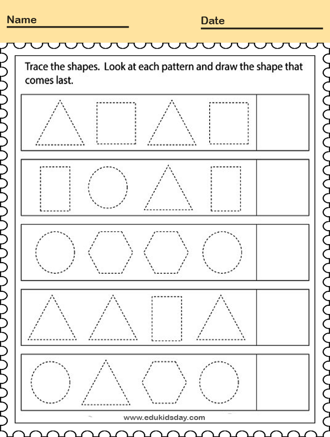 Pattern Worksheet For Kindergarten 1 Mumma World Kindergarten Phonics Best Coloring Pages For