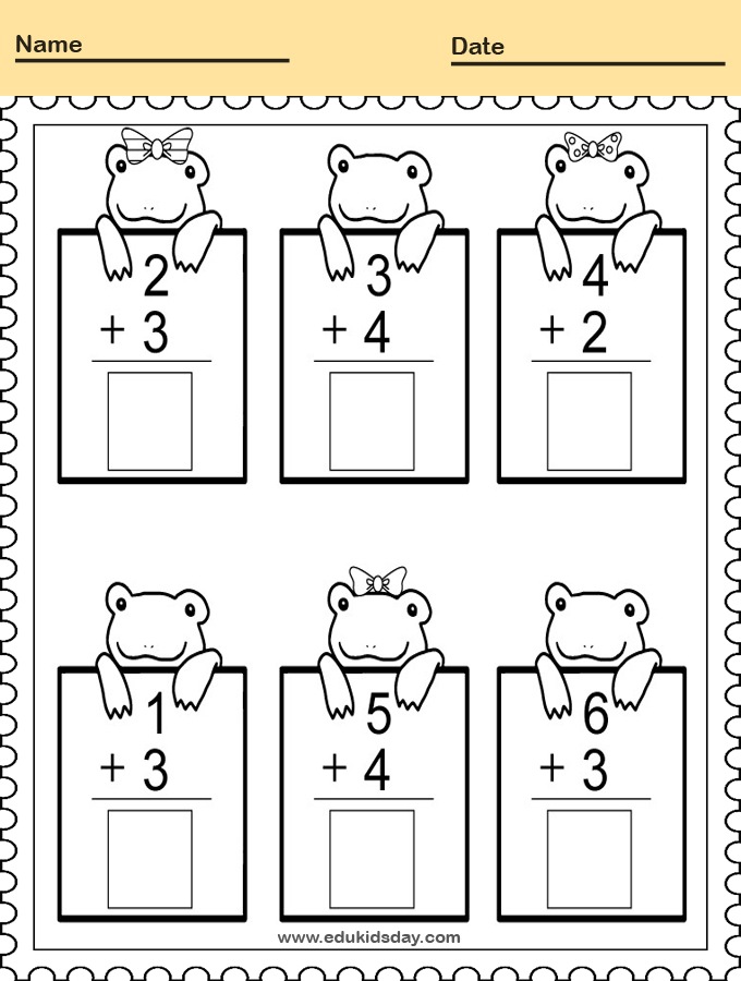 Free Printable Kindergarten Math Worksheets Practice Adding And Counting 3923